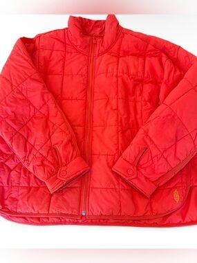 Free People Red Quilted Puffer Jacket Pippa Packable Puffer